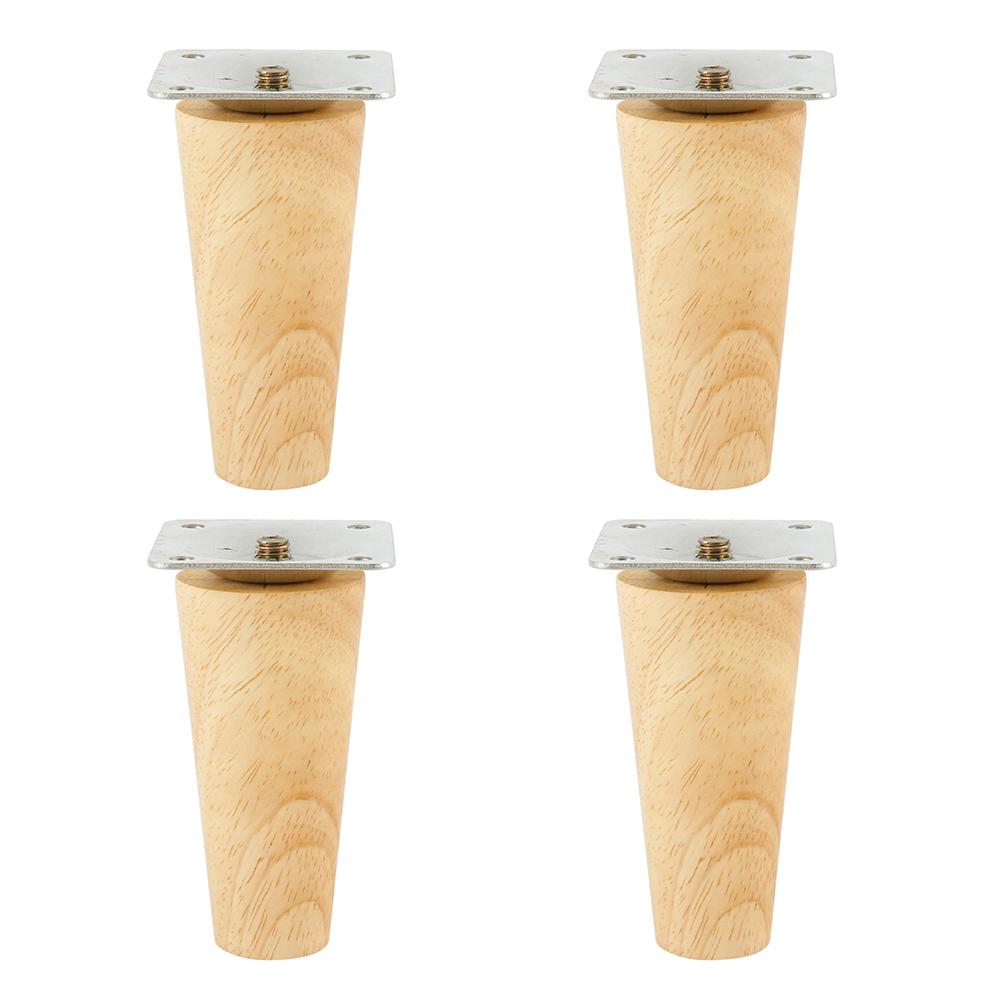 4Pcs Furniture Legs Wooden Solid Furniture Feet Oblique Straight Non-slip Table Chair Feet Replacement Feet Floor Protector Home