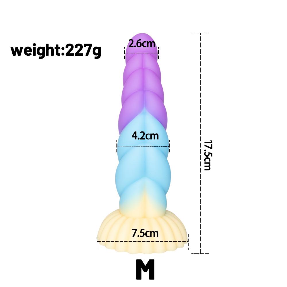 Realistic Penis Dildo Luminous Anal Butt Plug Strong Suction Cup Release Hands Female Masturbation Sex Toy G-spot Stimulation