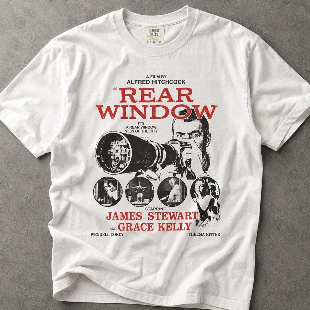 Rear Window Vintage Movie Shirt, Alfred Hitchcock Graphic Tee
