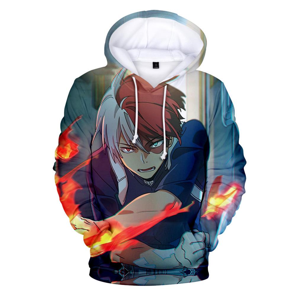 3D My Hero Academia Косплей Тодороки Аниме Толстовки Химико Тога Толстовки Boku No Hero Academia Izuku Midoriya Oversized Толстовка