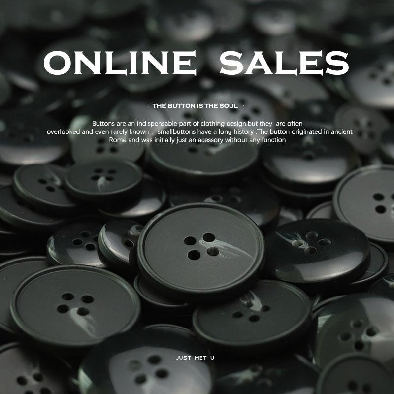 Four-Eye Resin Buckle Knitted Cardigan Cashmere Jacket Double-Sided Nylon Coat Buttons Men'S And Women'S Clothing Sweater Trench Coat Buttons