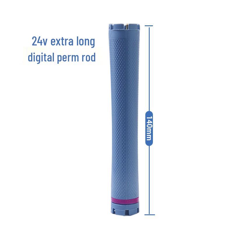 24V Long French Curl Perm Rods, 14cm, Double Hole Digital Curlers