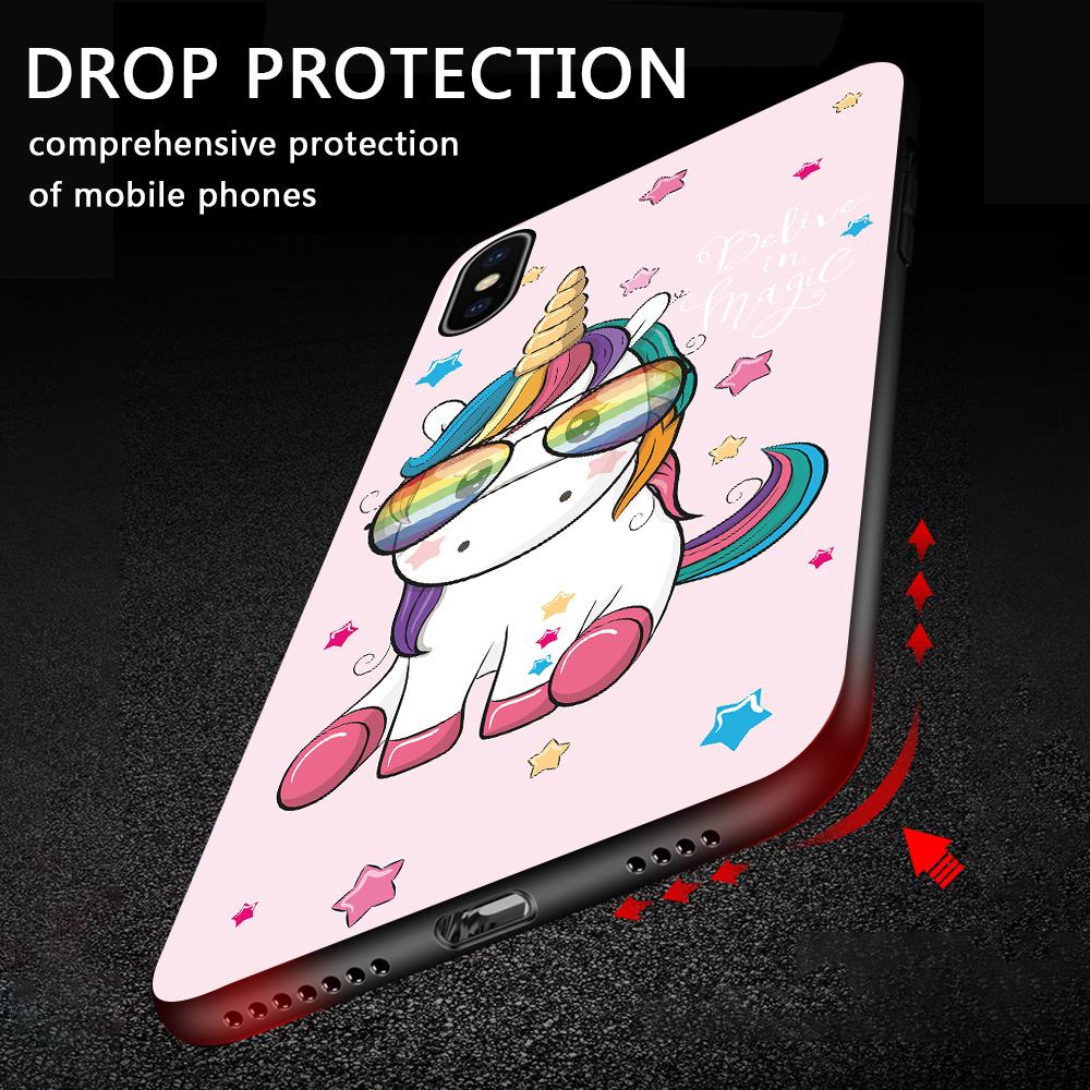 Мягкий силиконовый чехол с рисунком Instagram Фламинго Единорог + ремешок