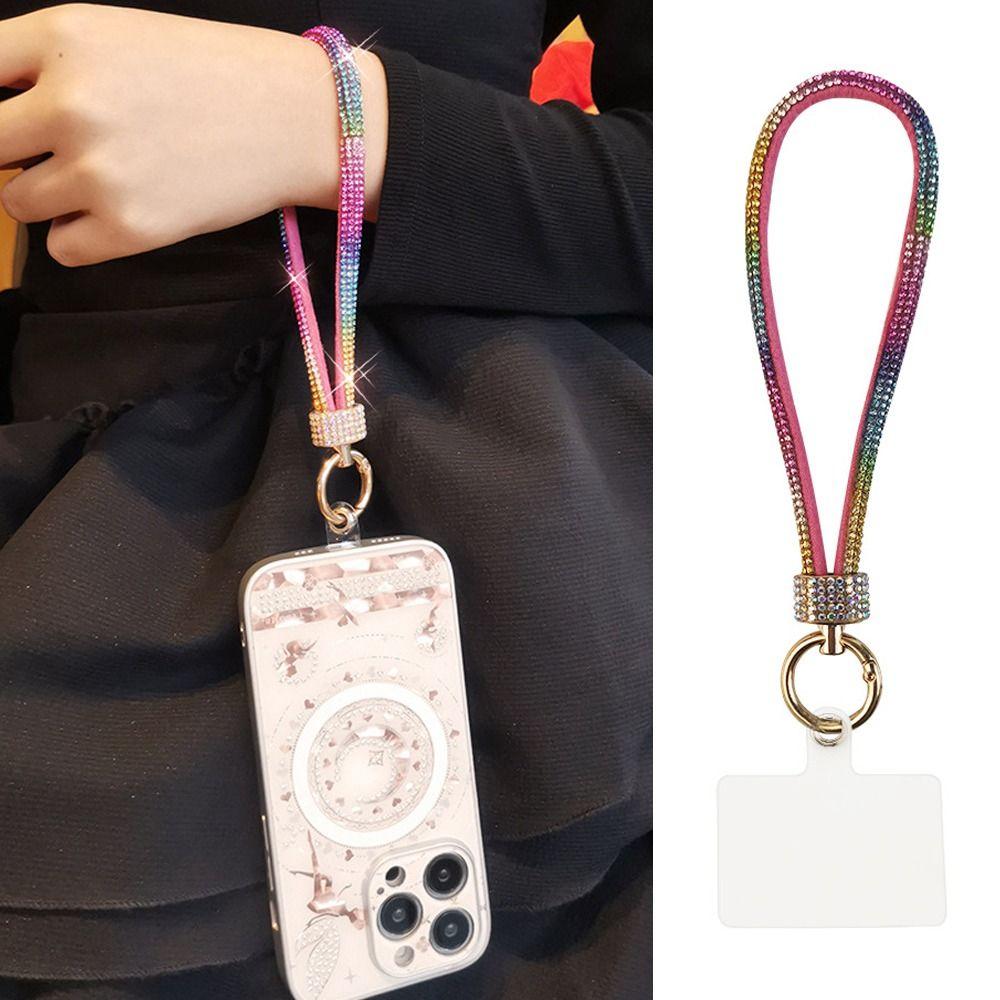 Bling Bling Rhinestone Phone Lanyard Keychain Wrist Straps Luxury Hanging Cord  Phone Accessories