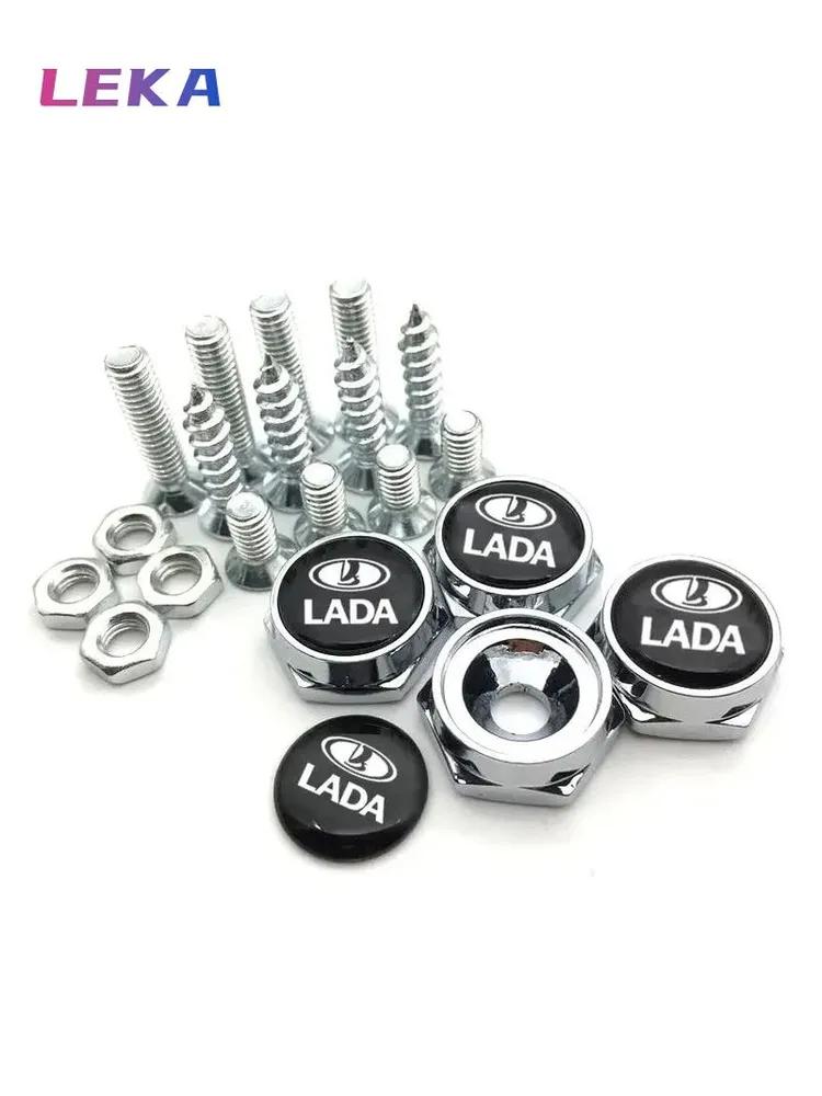 Set of bolts mounting license plate with LADA logo. 4 pcs.