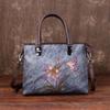 Женские сумки из натуральной кожи с цветочным принтом, винтажные роскошные дизайнерские женские сумки на плечо, сумка через плечо из коровьей кожи