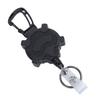 Retractable Keychain Heavy Duty Carabiner Badge Holder ID Badge Reel with 1mm Thick Steel Retractable Cord Skull Type