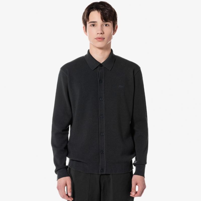 Lacoste Мужской кардиган с воротником-стойкой [серый]
