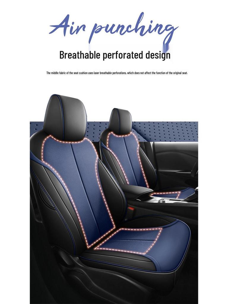 Weilan 6 Perforated Leather Car Seat Cushion - Universal Fit, New Model, Four Seasons Use