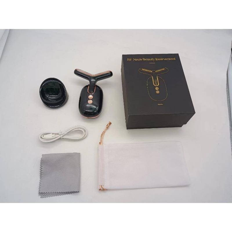 Micro-electric V Face and Neck Beauty Instrument EMS Neck Massager Lifting Face Color Light Introducer Removing Neck Pattern Beauty Instrument