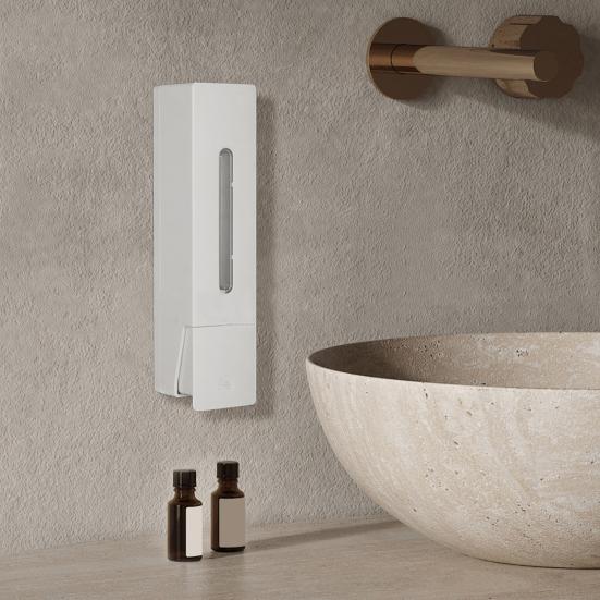 3 Chamber Wall Mounted Soap Dispenser 400ML X 3 No Drill Shampoo