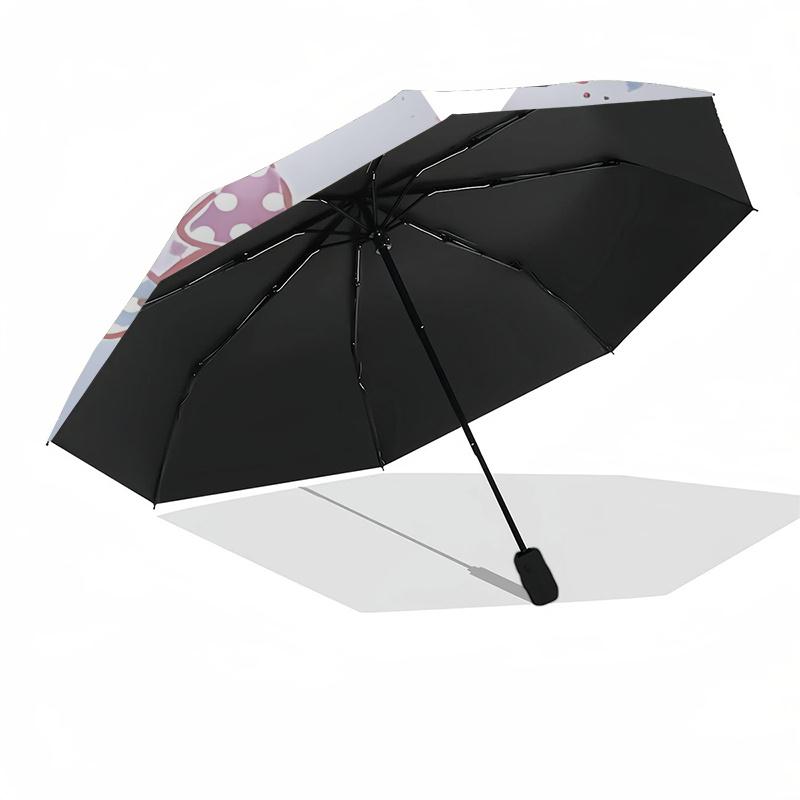 1pc My Melody Automatic Opening/Closing Umbrella with Cute Bow Design - Portable Folding Design, 8-Rib Iron Frame Outdoor Umbrella for Fans, Travelers