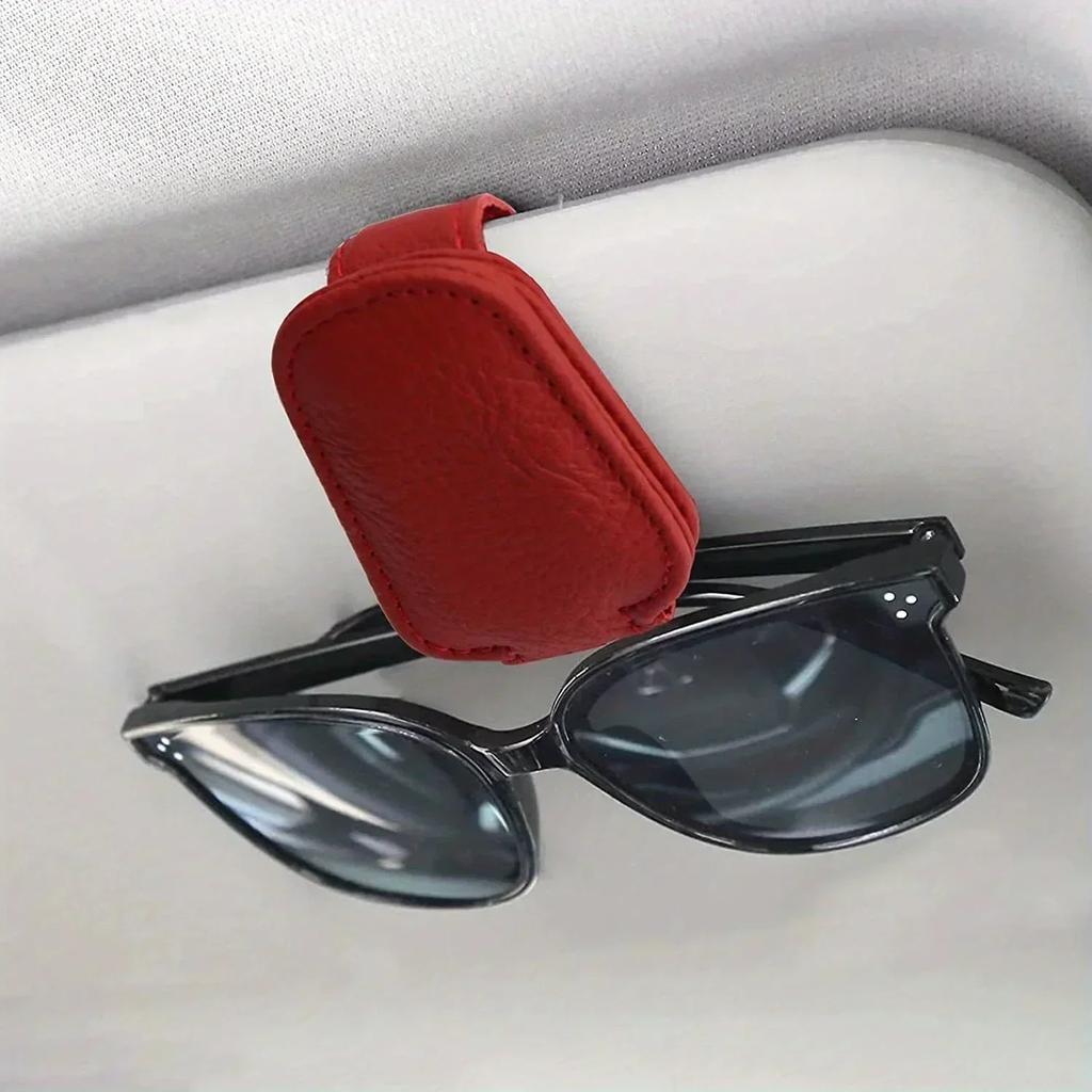Sunglasses Holders For Car, Magnetic Leather Sunglasses Clip For Car Visor, Glasses Hanger Clip, Car Interior Visor Accessories