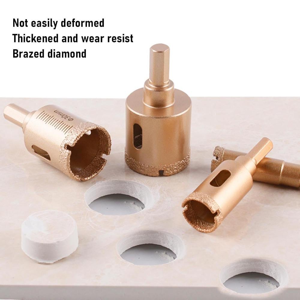 12pcs Multipurpose Tile Hole Opener Set Gold Drill Bits for Brick Diamond Hole Saw Kit  Glass