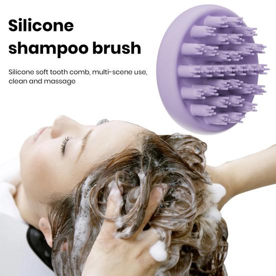 Массажер для головы, щетка для шампуня, мягкая силиконовая щетина для мужчин и женщин, мытье волос, удаление перхоти, стимулятор роста волос, скребок для влажных и сухих волос