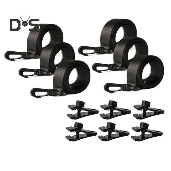 Комплект ремней для покрытия бассейна Комплект для крепления катушки солнечного покрытия для бассейна 6 ремней с крючками Зажимы и застежки-липучки Закрепите солнечные одеяла на катушках для