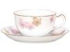 Okura Pottery Art, Cherry Blossom Series, 3rd Edition "Hatsumiyozakura" Cup & Saucer, Coffee/Tea, Approx. 235cc, Made In Japan, 1c/a682-3