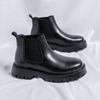 Мужские уличные слипоны Зимние универсальные ботинки челси Мужские модные 2024 Новые кожаные ботильоны Сухожильная подошва Носка Рабочие ботинки