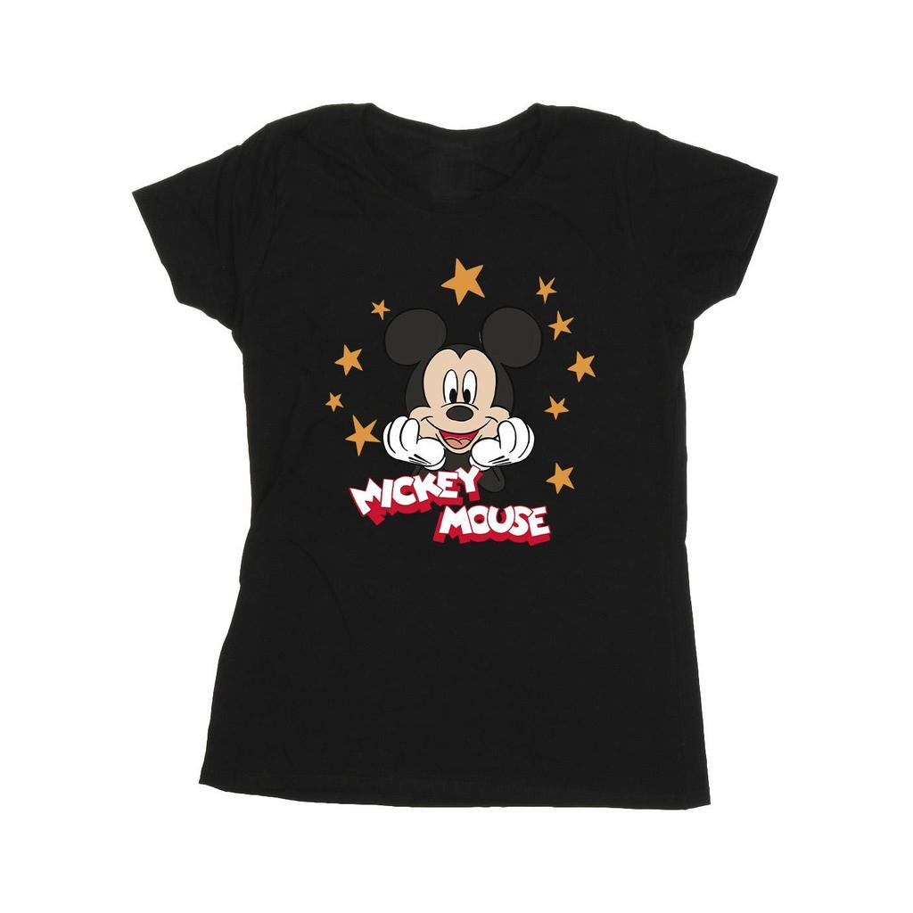 Disney Womens/Ladies Mickey Mouse Stars Cotton T-Shirt