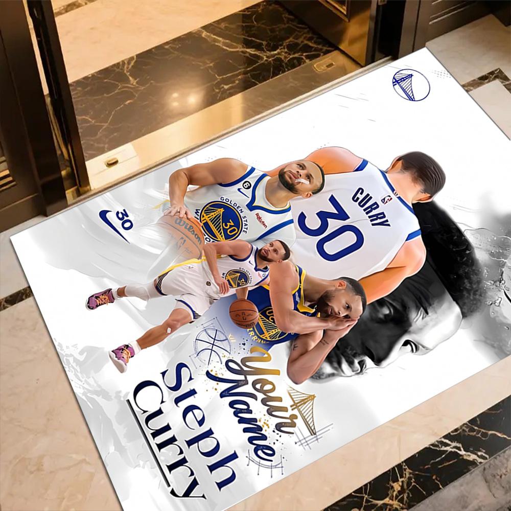 Steph Curry Action Customize Text Carpet Perfect for Bedrooms Outdoor Living Rooms Playrooms Antislip Carpet Decorate Offices