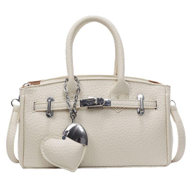 High-end Hand-held Small Bag Women's 2025 New Fashion Pebbled Kelly Bag Women's Commuter Shoulder Crossbody Bag