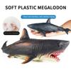 Children's Simulation Marine Animal Model Soft Plastic Megalodon Shark Piranha Shark Tiger Shark Toy Ornaments