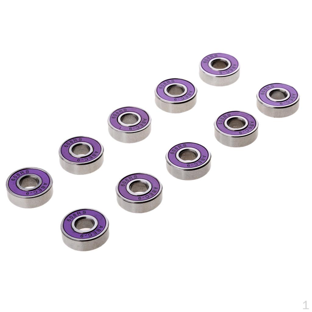 ABEC9 608RS Подшипники для колес роликовых коньков Скейтборд Лонгборд Упаковка 10 шт.