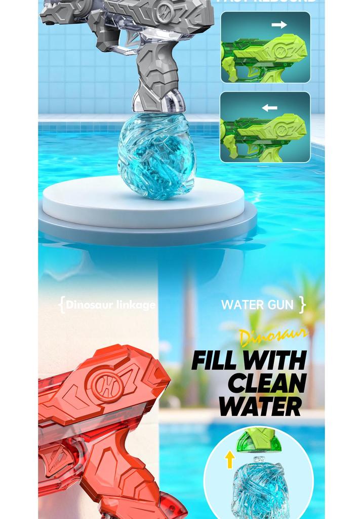 Electric Dinosaur Water Gun Toy for Kids – High-Speed Continuous Play