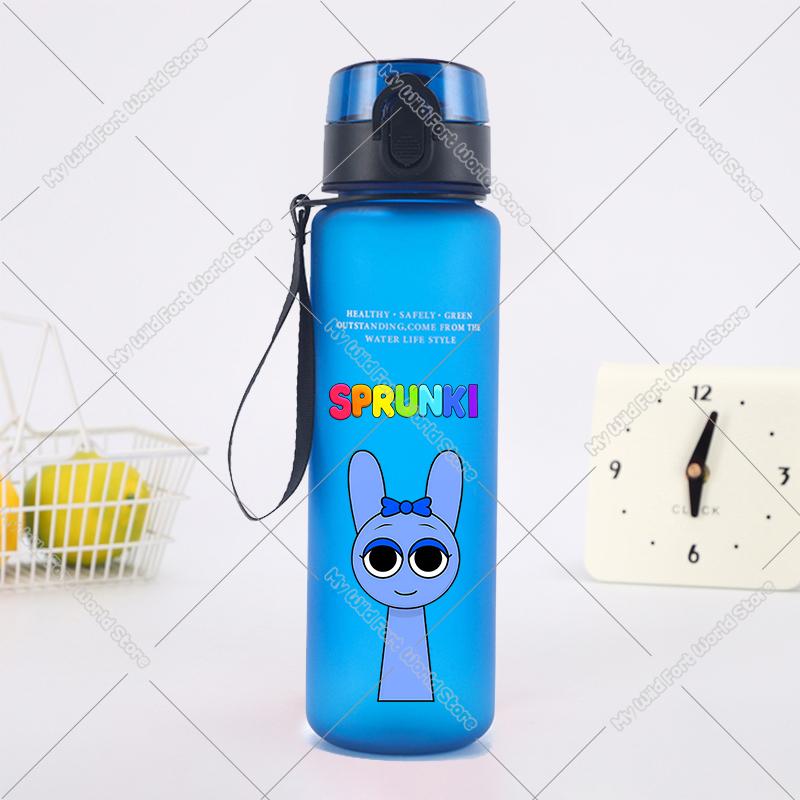 650 мл Бутылка для воды Sprunki из горячей игры, портативная, для детей, для улицы, питьевая, большая емкость, спортивная, для фитнеса, кружка для воды, рождественский подарок