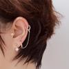 1 Pcs 925 Sterling Silver Double Lock Link Chain Tassel Stud Earrings For Women Girls Party Female Pendientes Eh792