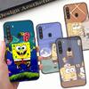 PB14 Cartoon Spongebob Black Sofe Case for OPPO Reno 8 6 5 4 Pro Plus Find X3 A17 A3 A31 A38 A40 A53 A54 A55 A74 A76 A78 A77 A80 A94 A95 A96 Lite