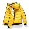 Men Autumn Winter Cotton Jacket Warm Comfortable Padded Thickened Down Jacket  Double-Sided Clothes Removable Cap