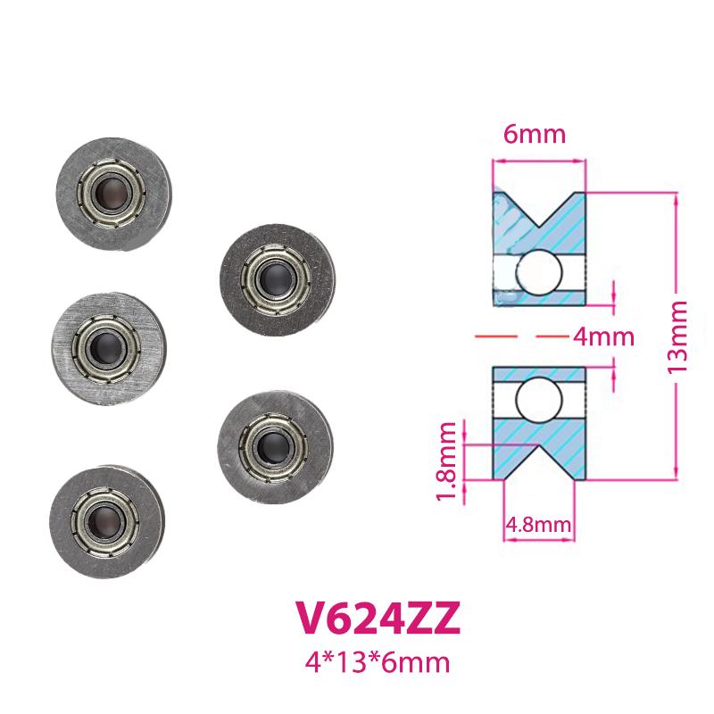 5шт VU паз роликовых колес шарикоподшипники вышивальная машина подшипник шкива