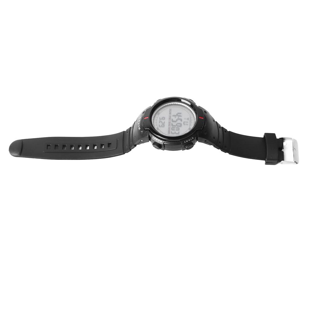 Мужские электронные часы водонепроницаемые с большим экраном и ночным светом, спортивные часы для активного отдыха, черные