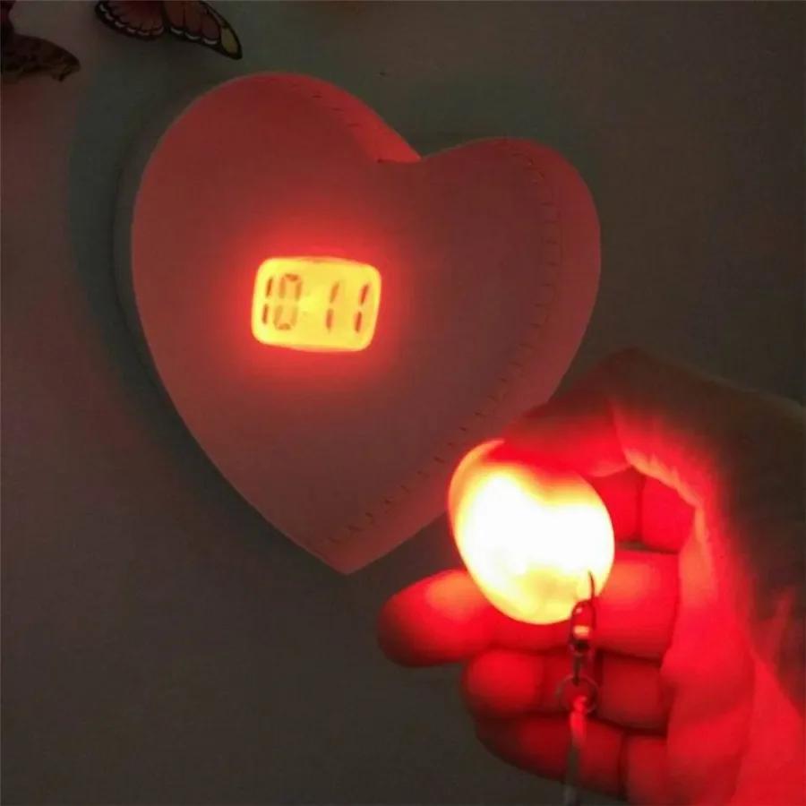 Mini Digital Projection Clock Portable LED Wall Ceiling Time Projection Watch Magic Night Light Electronic Clock Key Chain Decor