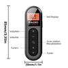 Mini Pocket Clip FM Radio Portable Radio with LCD Display Wired 3.5mm Headphones For Meetings Tours Running
