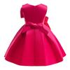 Вечернее платье принцессы с бантом для девочек - Модная детская одежда однотонной расцветки