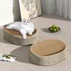 cat scratching board Corrugated Oval Pet Sleeping Mat Wear-Resistant Integrated Claw Grinding Cat Bed Nest For Indoor Cats