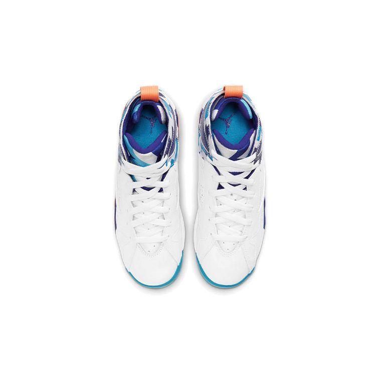 Кроссовки Air Jordan 7 Retro GS Chlorine Blue Детские Белые 442960-100