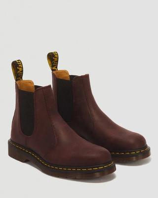 27486600 Dr.Martens 2976 Челси с желтой строчкой "Вишнево-красный" (Мужской)