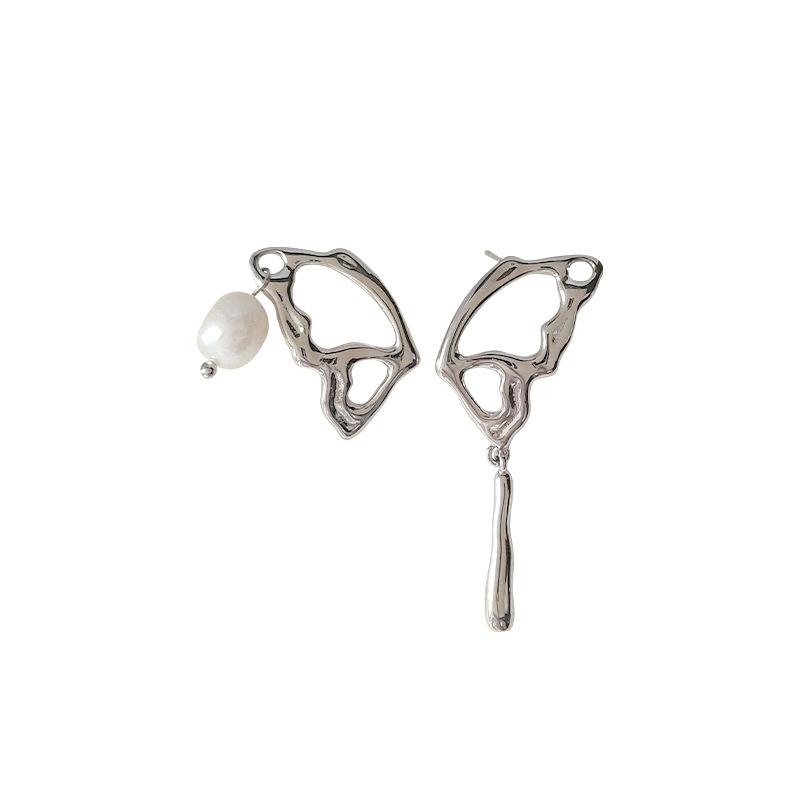 Новые асимметричные серьги-подвески в виде полых капель воды серебристого цвета, нерегулярные металлические геометрические серьги-заявления, висячие серьги brincos