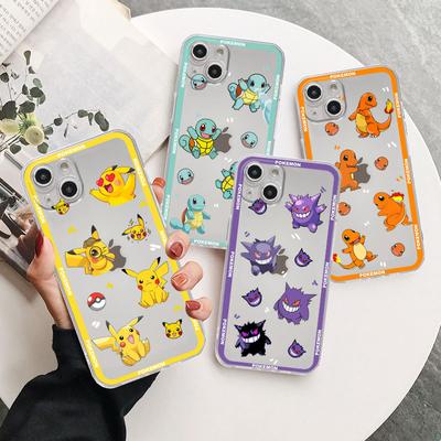 Прозрачный чехол с рисунком Покемон Пикачу для Apple iPhone 11 14 13 12 Pro 7 8 Plus XR X XS Max 6 6S 14Pro, силиконовый чехол для телефона