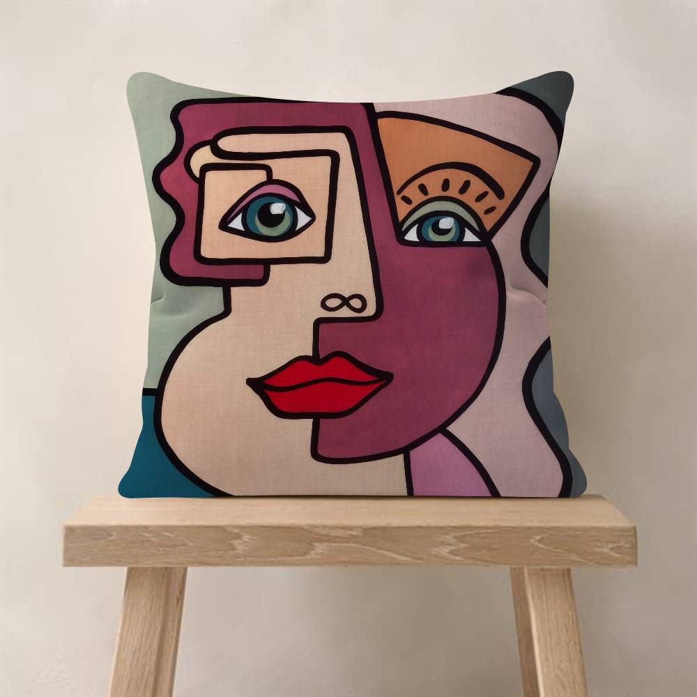 Painting art Picasso Cushion  Personalized Pillow Dust Cover Bedroom Kids Party Decoration Pillowcase Birthday Children Gift