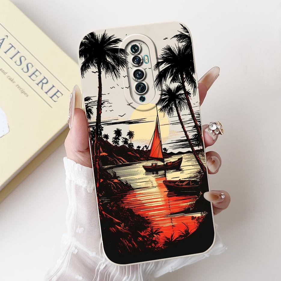 For Oppo Reno2 F Case Reno 2Z Unique Candy Painted Cover Soft Silicone Phone Case For Reno 2 2F Reno2 Z Reno2F Back Cover Bumper