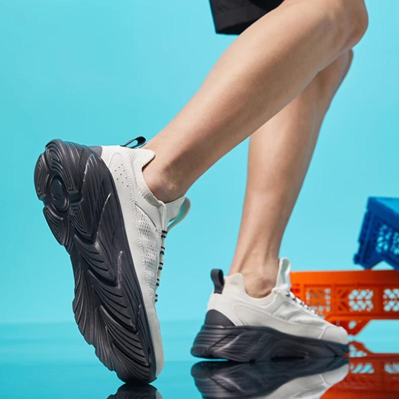 Anta Кроссовки для бега City Trace 2 Mesh Cushioning Height Incovering Low Top для мужчин, белые, серые, 912125568-3