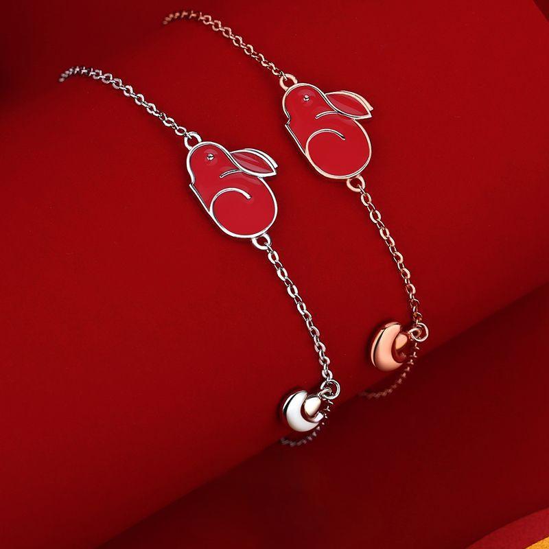 Feel Warm Cute Rabbit Ingot Bracelet Girl Ins Niche Original Design New Life Birthday Gift