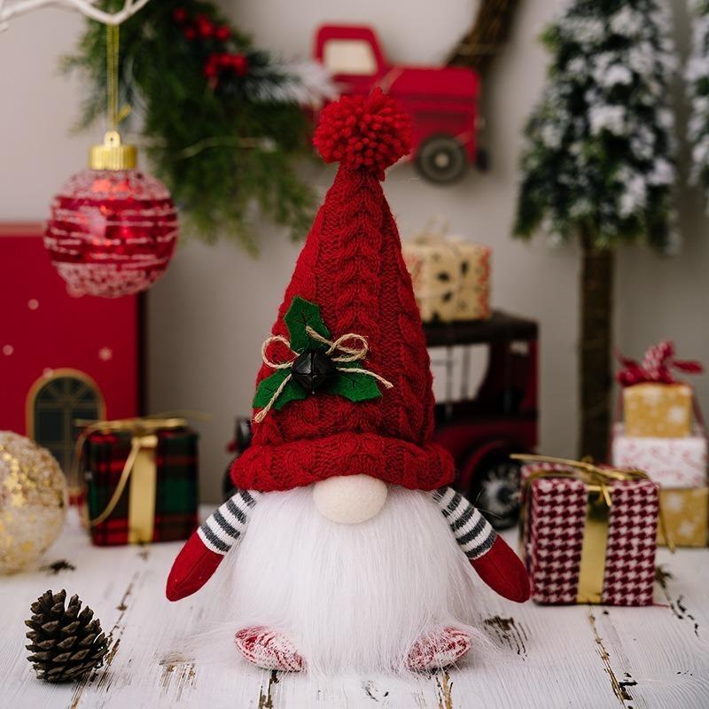 30CM Glowing Knitted Gnome Doll with Led Night Light Christmas Decorations 2025 Home Xmas Tree Decor Navidad New Year 2025 Gift