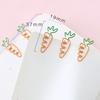 5pcs Reading Assistant Carrot Paper Clip Binder Clip Carrot Metal Bookmark Creative   School Supply