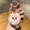 Брелок-подвеска с колокольчиком Лисий Меховой Лицевой Розовые Следы Лап Мягкий Плюшевый Брелок Сумки Рюкзаки Декоративные Аксессуары