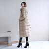 Women Parka Coat Autumn Winter Thicken Warm Hooded Coat Ladies Slimming  Lengthen Padded Jacket with Pocket Outerwear